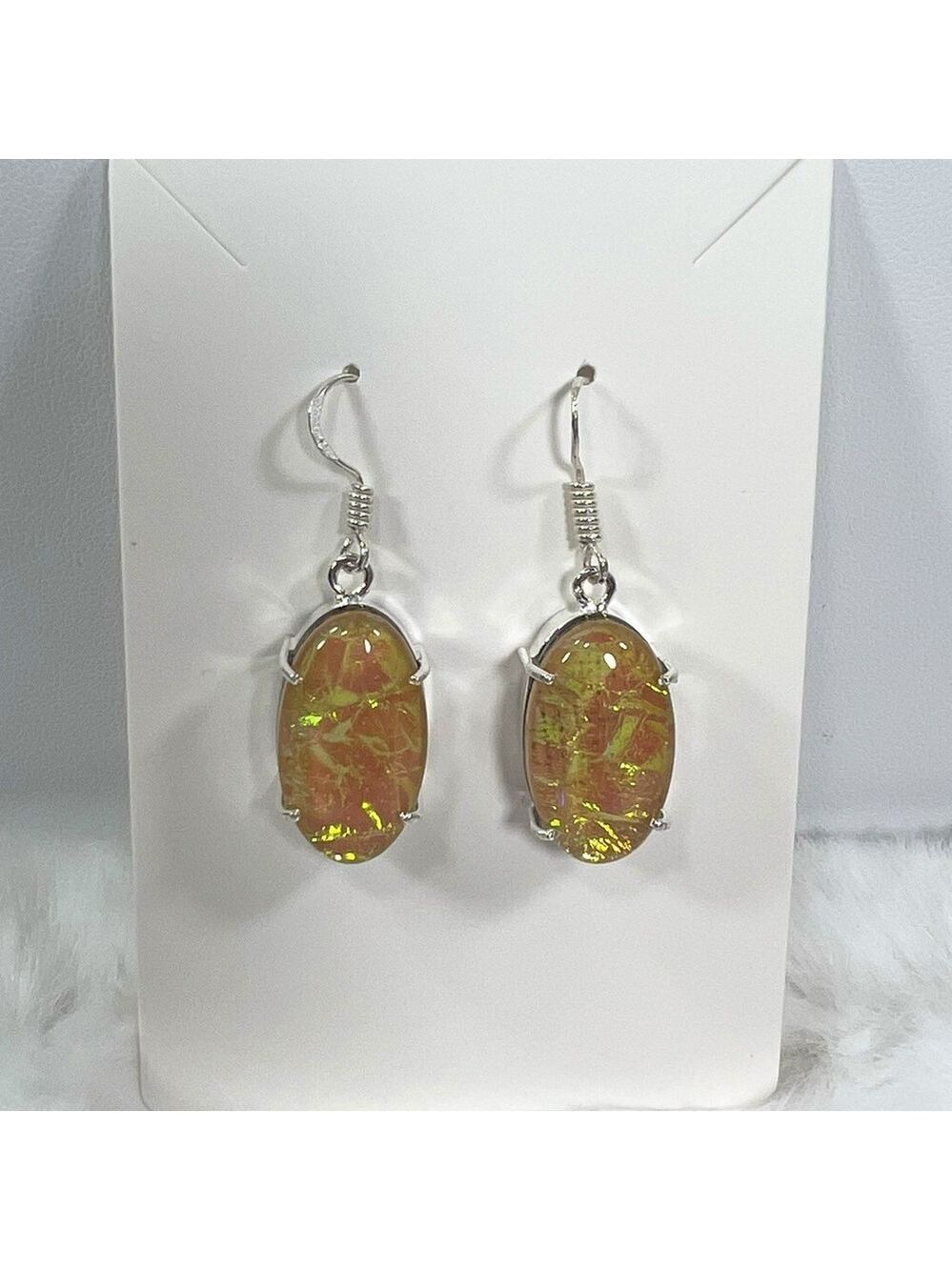 Triplet Opal 925 Earrings